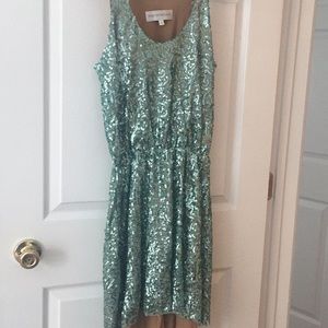 Dress the population seafoam sequins dress